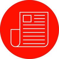 Newspaper Line Circle color Icon vector
