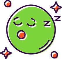 Sleep Filled Icon vector