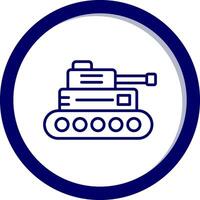 icono de vector de tanque militar