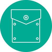 Pocket Square Line Circle color Icon vector