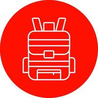 Backpack Line Circle color Icon vector