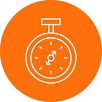 bolsillo reloj línea circulo color icono vector