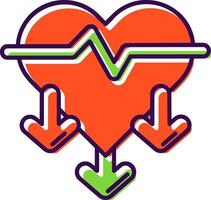 Heart rate Filled Icon vector
