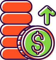 Profits Filled Icon vector