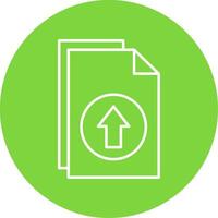 Upload Line Circle color Icon vector
