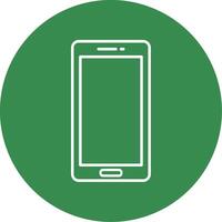 Mobile Phone Line Circle color Icon vector