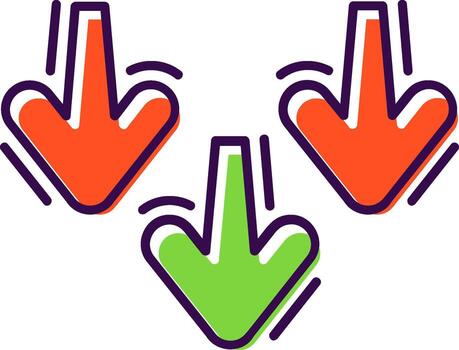 Decrease Filled Icon vector