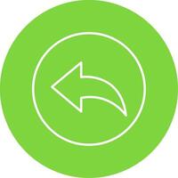 Previous Line Circle color Icon vector