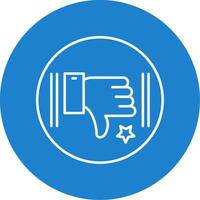 Dislike Line Circle color Icon vector