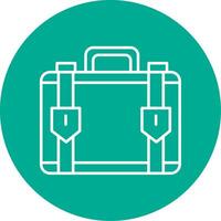 Suitcase Line Circle color Icon vector