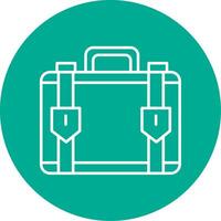 Suitcase Line Circle color Icon vector