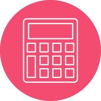 Calculator Line Circle color Icon vector