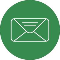 Mail Line Circle color Icon vector