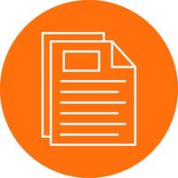 Document Line Circle color Icon vector