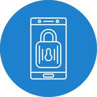 Lock Line Circle color Icon vector