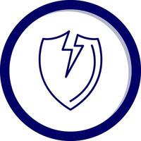 Broken Shield Vector Icon