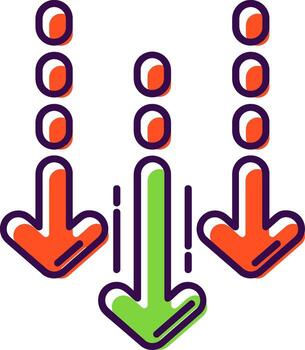Decrease Filled Icon vector