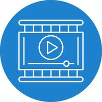 Video Player Line Circle color Icon vector