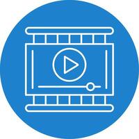 Video Player Line Circle color Icon vector