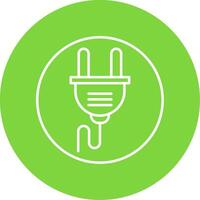 Plug Line Circle color Icon vector