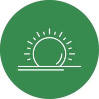 Sun Line Circle color Icon vector