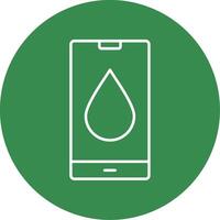 Water Drop Line Circle color Icon vector