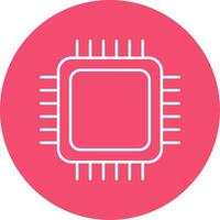 CPU Line Circle color Icon vector