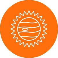 Eclipse Line Circle color Icon vector