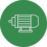 Electric Motor Line Circle color Icon vector