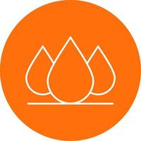 Water Drop Line Circle color Icon vector