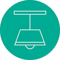 Ceiling Lamp Line Circle color Icon vector