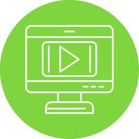 Video Player Line Circle color Icon vector