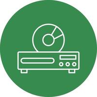 Dvd Player Line Circle color Icon vector