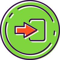 Log in Filled Icon vector
