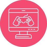 Game Line Circle color Icon vector