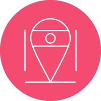 Location Line Circle color Icon vector