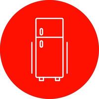 Fridge Line Circle color Icon vector