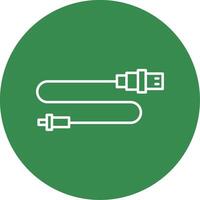 Usb Connector Line Circle color Icon vector