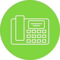 Telephone Line Circle color Icon vector