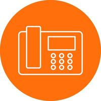 Telephone Line Circle color Icon vector