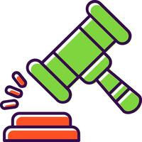 Gavel Filled Icon vector