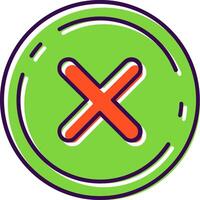 Cancel Filled Icon vector