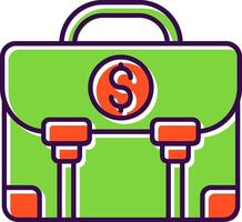 Money bag Filled Icon vector