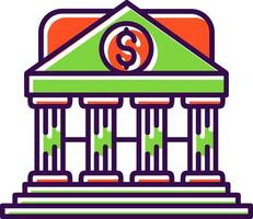 Bank Filled Icon vector