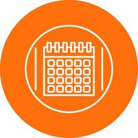 Calendar Line Circle color Icon vector