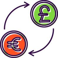 Currency exchange Filled Icon vector