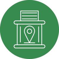 Telephone Booth Line Circle color Icon vector