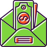 Envelope Filled Icon vector