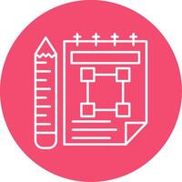 Sketchbook Line Circle color Icon vector