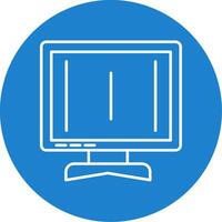 Monitor Line Circle color Icon vector